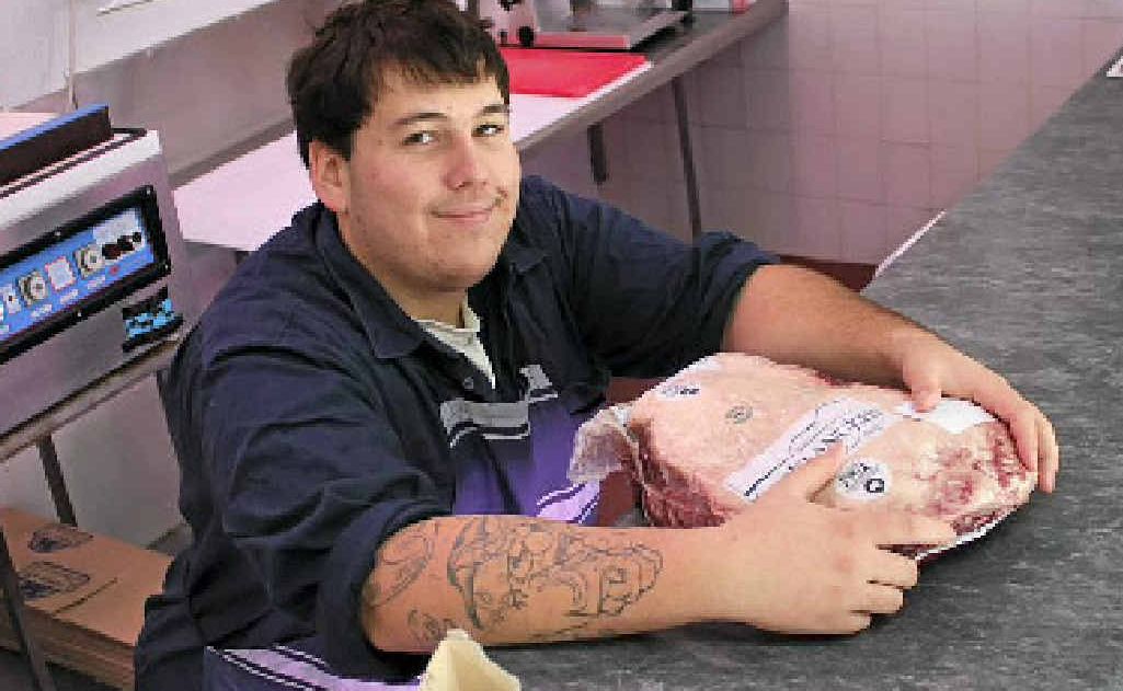 Patrick Back is the new apprentice butcher at Lyons St Butchery. Patrick Back is the new apprentice butcher at Lyons St Butchery.